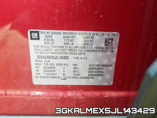 3GKALMEX5JL143429 фото 2