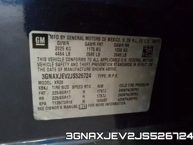 3GNAXJEV2JS526724 фото 2