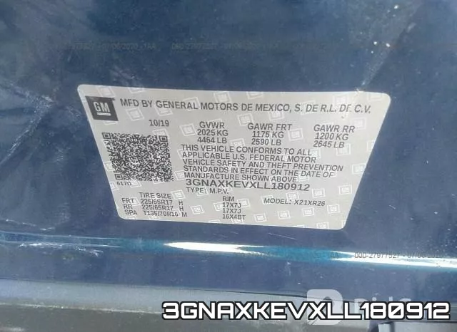 3GNAXKEVXLL180912 фото 10