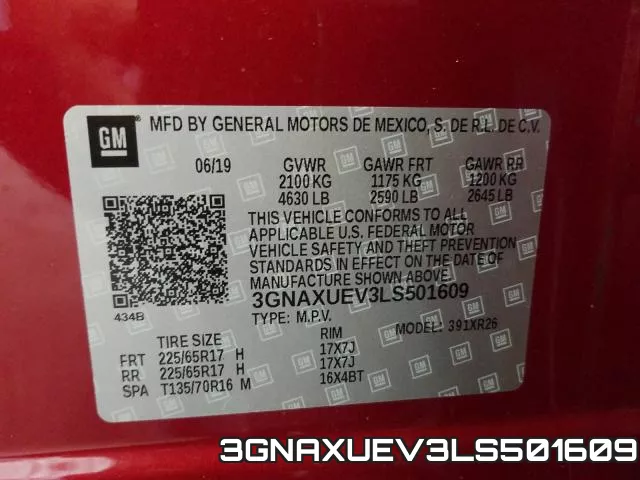 3GNAXUEV3LS501609 фото 2