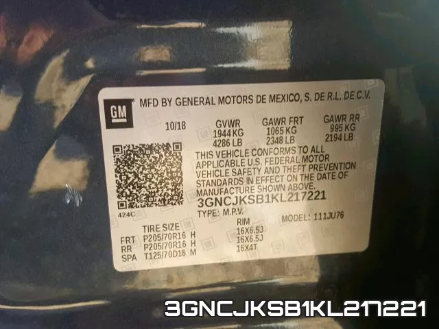 3GNCJKSB1KL217221 фото 2
