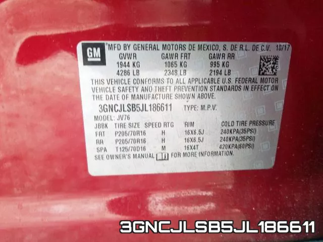 3GNCJLSB5JL186611 фото 2