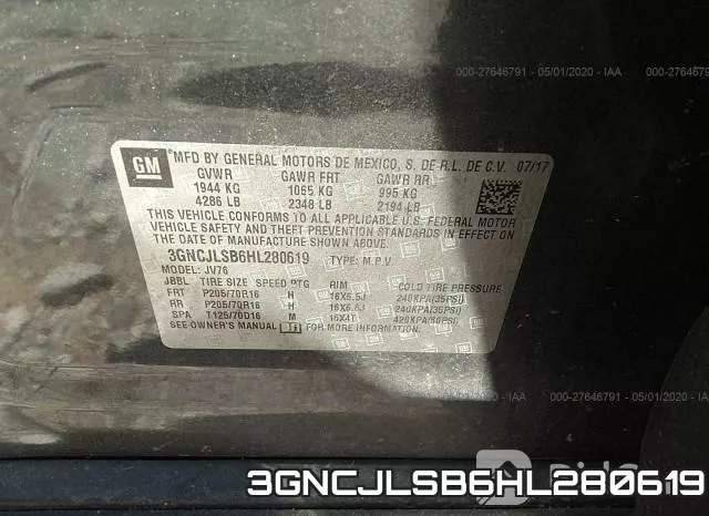 3GNCJLSB6HL280619 фото 10