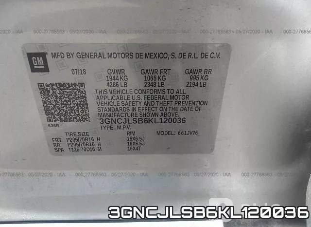 3GNCJLSB6KL120036 фото 10