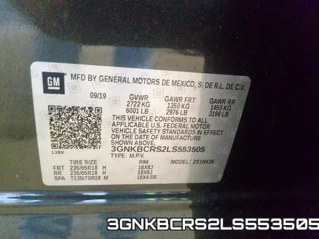 3GNKBCRS2LS553505 фото 2