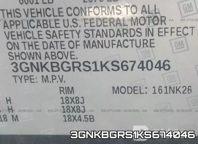 3GNKBGRS1KS674046 фото 10