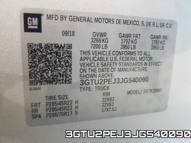 3GTU2PEJ3JG540090 фото 2