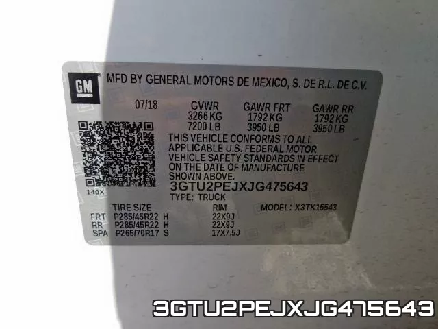 3GTU2PEJXJG475643 фото 2
