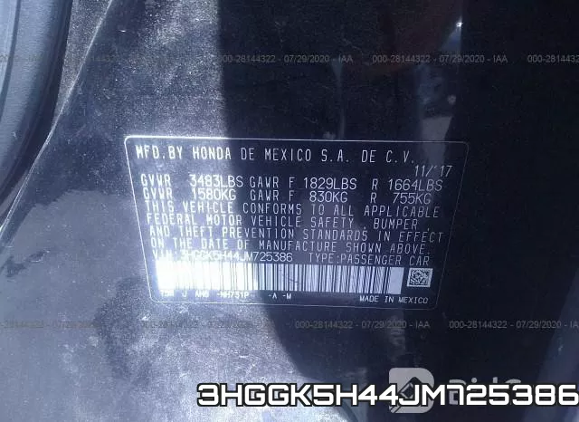 3HGGK5H44JM725386 фото 10