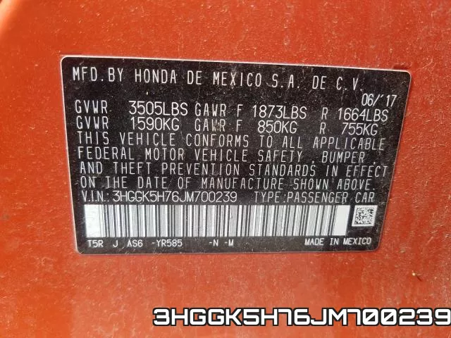 3HGGK5H76JM700239 фото 2