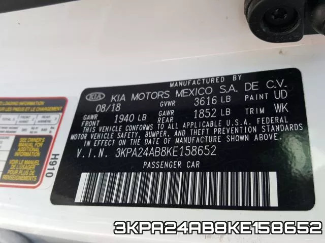 3KPA24AB8KE158652 фото 2