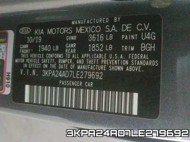 3KPA24AD7LE279692 фото 2