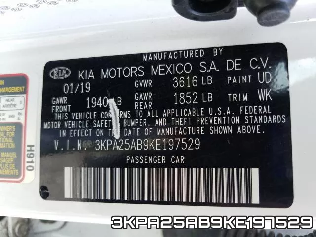 3KPA25AB9KE197529 фото 2