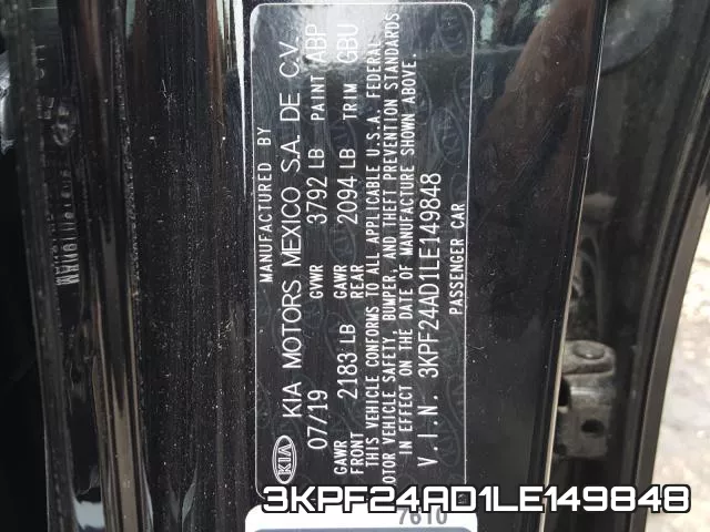 3KPF24AD1LE149848 фото 2