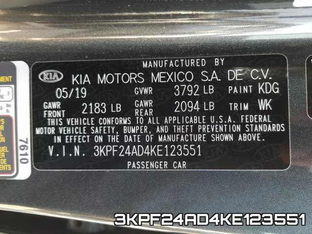 3KPF24AD4KE123551 фото 2