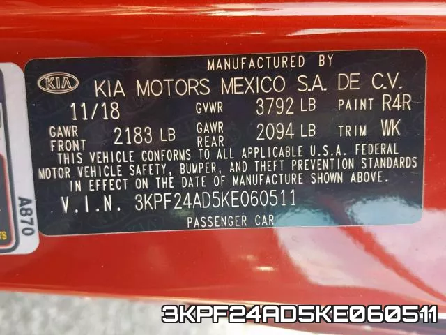 3KPF24AD5KE060511 фото 2