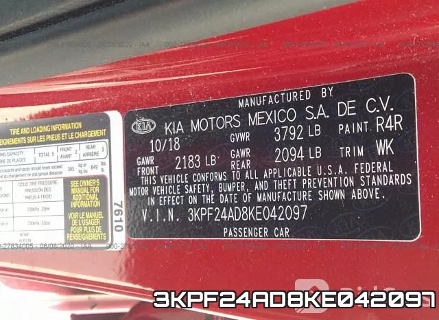 3KPF24AD8KE042097 фото 10