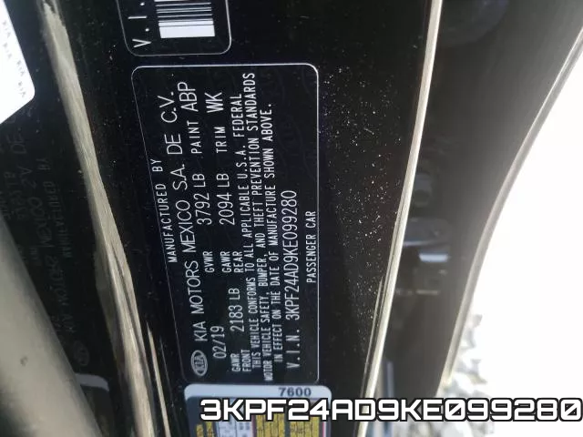 3KPF24AD9KE099280 фото 2
