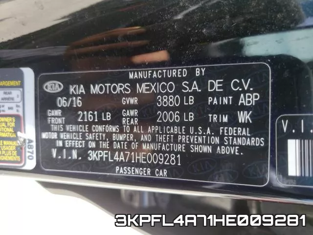 3KPFL4A71HE009281 фото 2