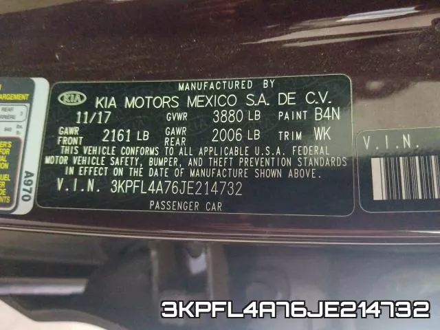 3KPFL4A76JE214732 фото 2
