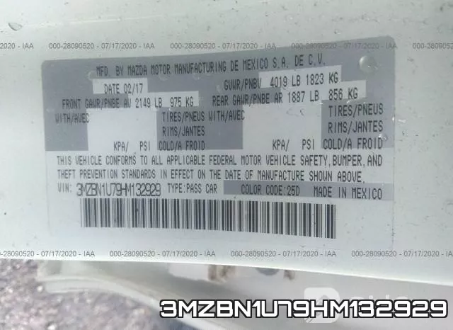 3MZBN1U79HM132929 фото 10