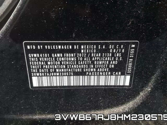 3VWB67AJ8HM230575 фото 2