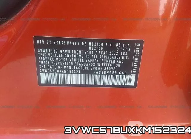 3VWC57BUXKM152324 фото 10