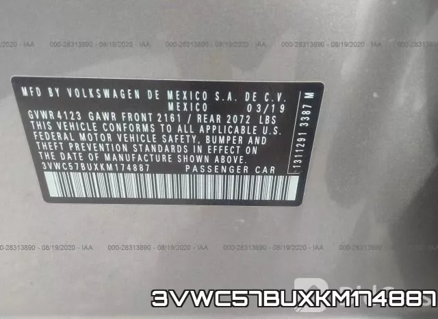 3VWC57BUXKM174887 фото 10