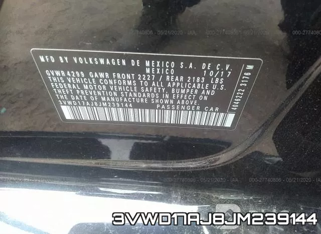 3VWD17AJ8JM239144 фото 10