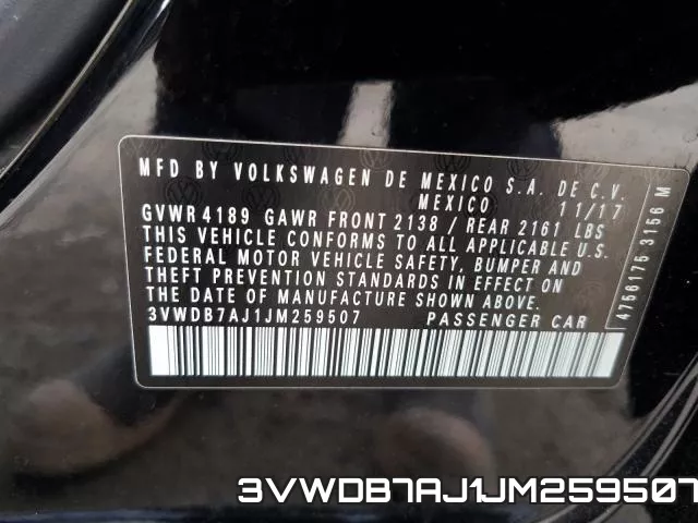 3VWDB7AJ1JM259507 фото 2