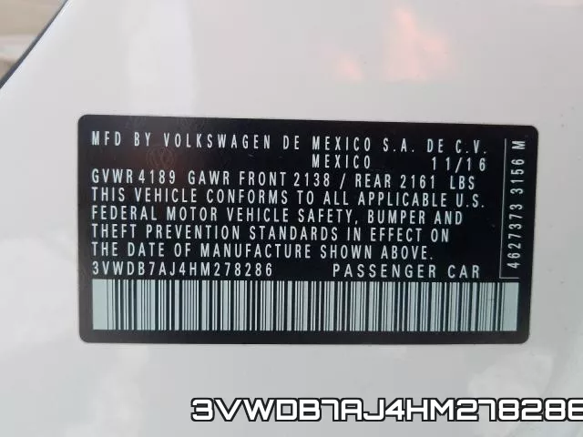 3VWDB7AJ4HM278286 фото 2
