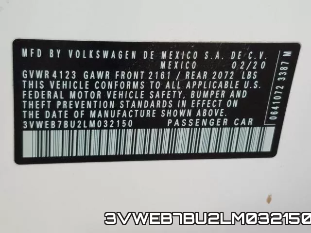 3VWEB7BU2LM032150 фото 2