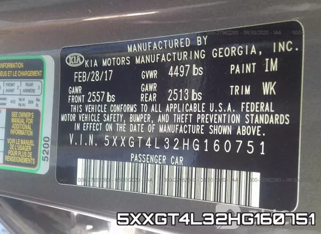 5XXGT4L32HG160751 фото 10