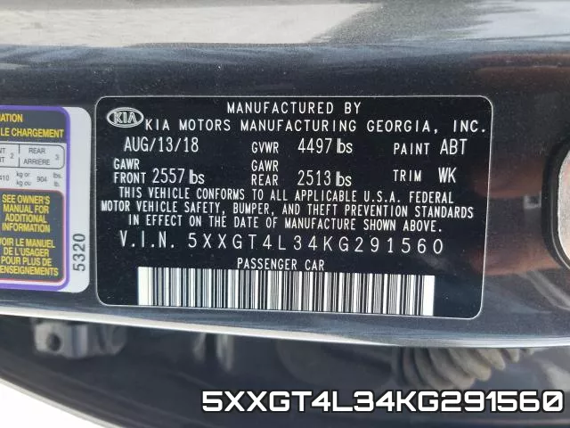 5XXGT4L34KG291560 фото 2