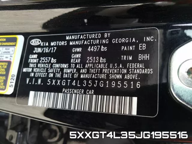5XXGT4L35JG195516 фото 2