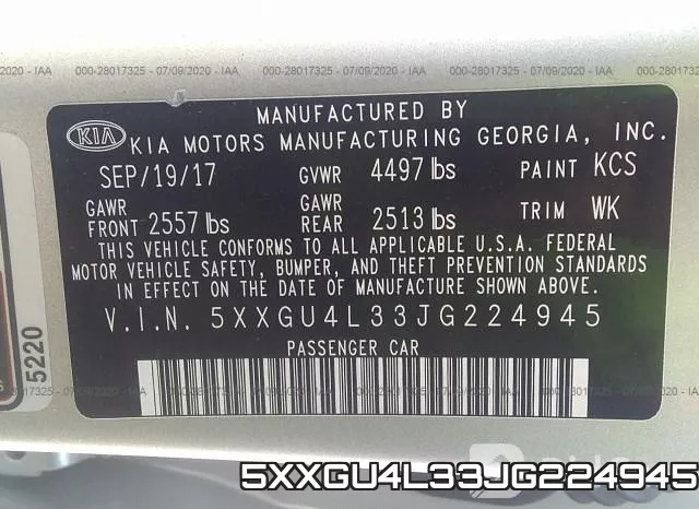 5XXGU4L33JG224945 фото 10