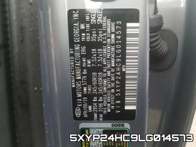5XYP24HC9LG014573 фото 2