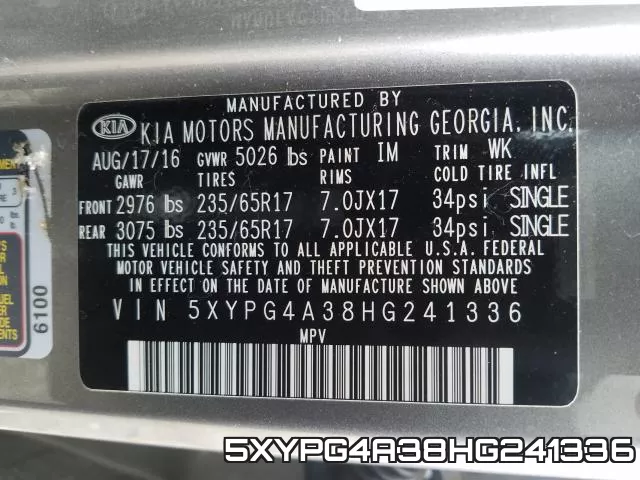 5XYPG4A38HG241336 фото 2