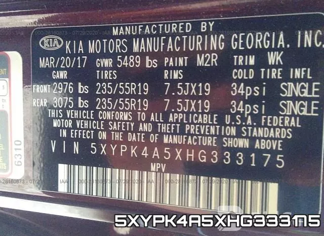 5XYPK4A5XHG333175 фото 10