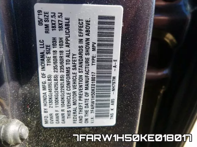 7FARW1H50KE018017 фото 2
