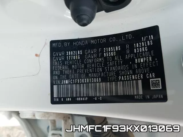 JHMFC1F93KX013069 фото 2