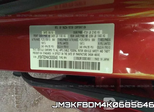 JM3KFBDM4K0685646 фото 10