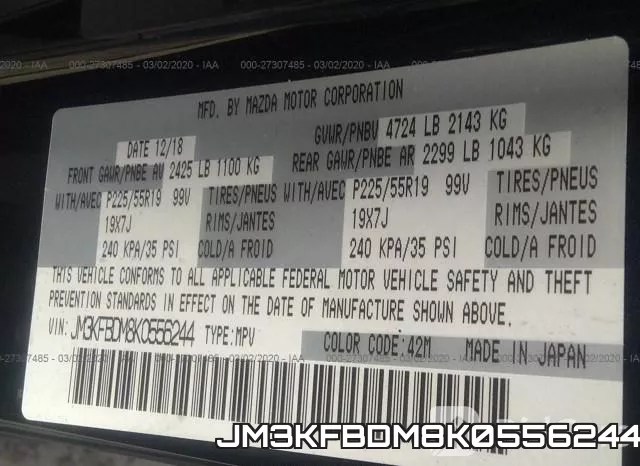 JM3KFBDM8K0556244 фото 8