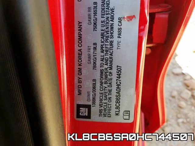 KL8CB6SA0HC744507 фото 2