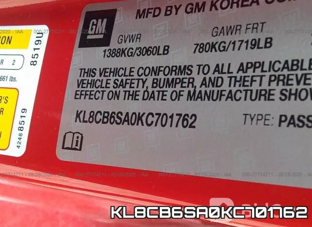 KL8CB6SA0KC701762 фото 7