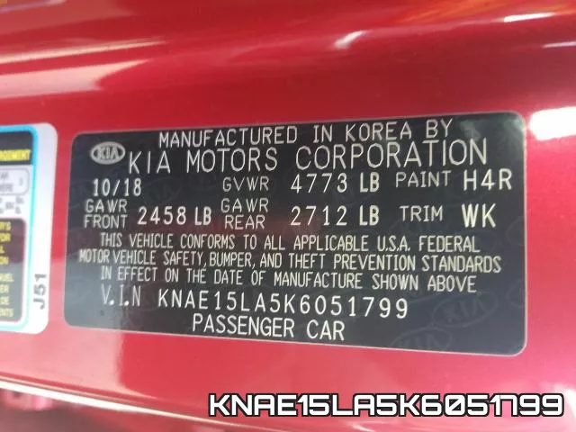KNAE15LA5K6051799 фото 2
