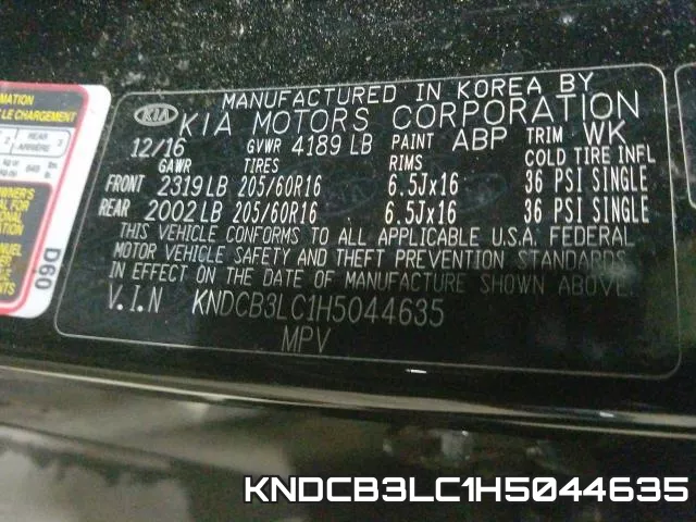 KNDCB3LC1H5044635 фото 2