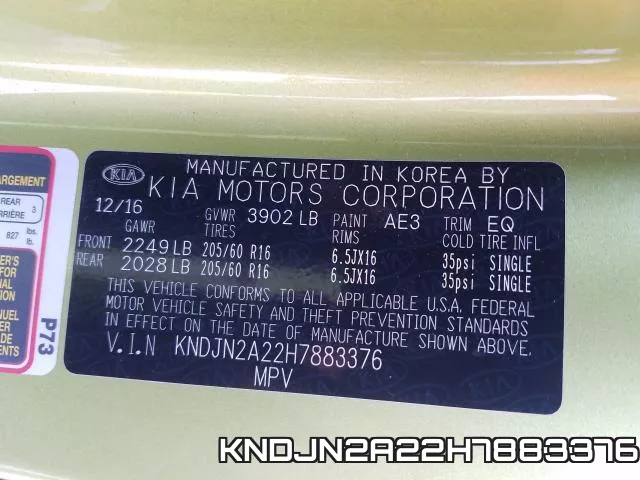 KNDJN2A22H7883376 фото 2