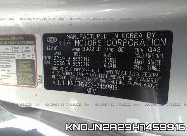 KNDJN2A23H7459916 фото 10