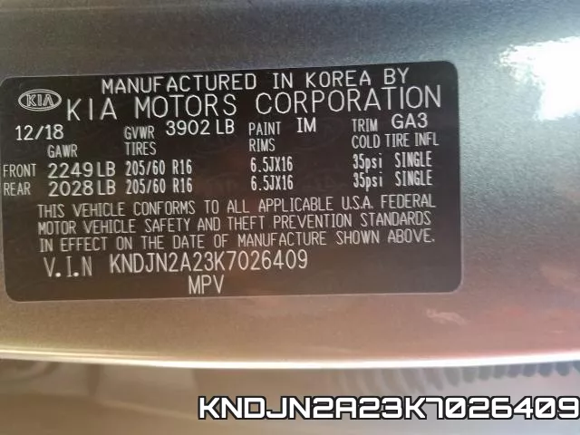 KNDJN2A23K7026409 фото 2